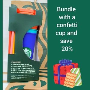 STARBUCKS Color-changing Cold Cups Set of 5